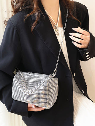 Mini Rhinestone Decor Chain Crossbody Bag/Clutch  FD