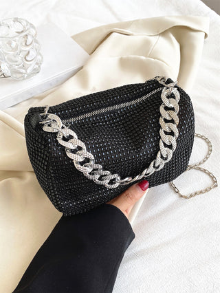 Mini Rhinestone Decor Chain Evening Bag Fd