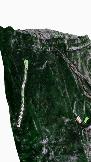 Lightweight Soft and Comfortable Front Zip Pockets Velvet Jogger Pants FD