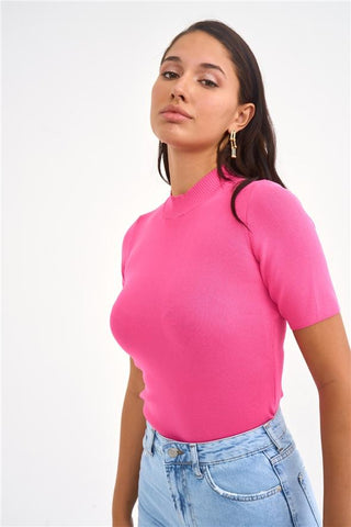 Turtleneck Half Sleeves Top FD