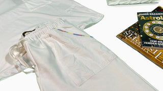 Comfortable Front Pockets Embroidery Line White colour Jogger Pants FD