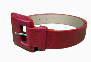 Red Belt With Gold Buckle FD