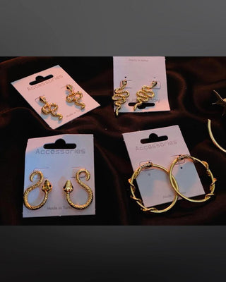 Snack  Golden Colour Earrings FD