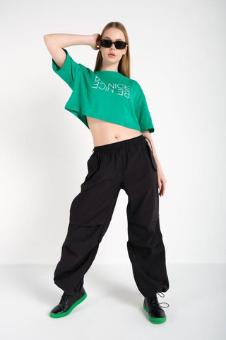 Graphic Baggy Crop Top FD