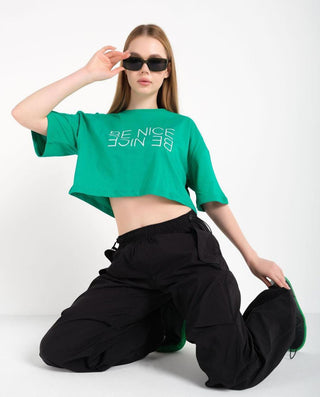 Graphic Baggy Crop Top FD