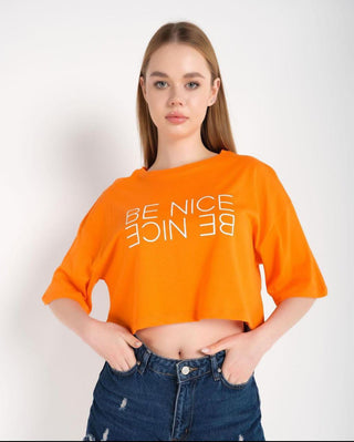 Graphic Baggy Crop Top FD