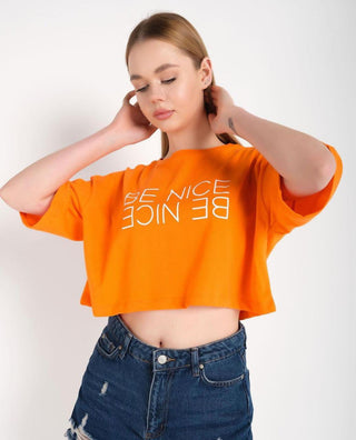 Graphic Baggy Crop Top FD