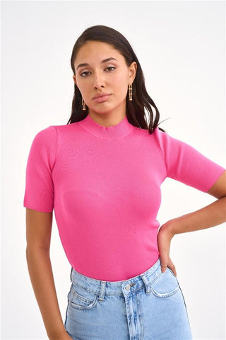 Turtleneck Half Sleeves Top FD