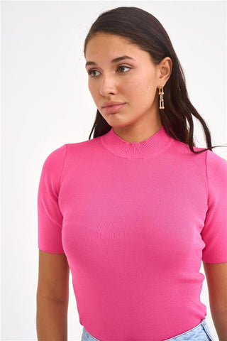 Turtleneck Half Sleeves Top FD