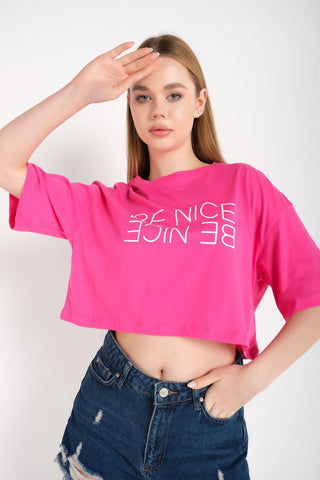 Graphic Baggy Crop Top FD